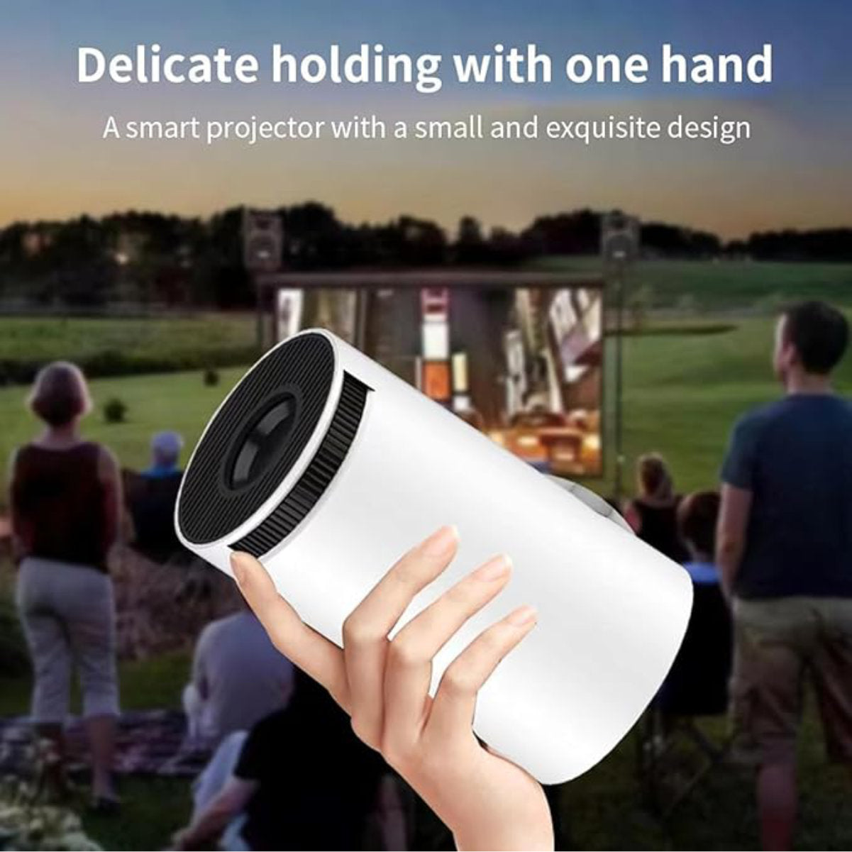 Glatzy™ | Premium Mini Round Projector Hy300 4K